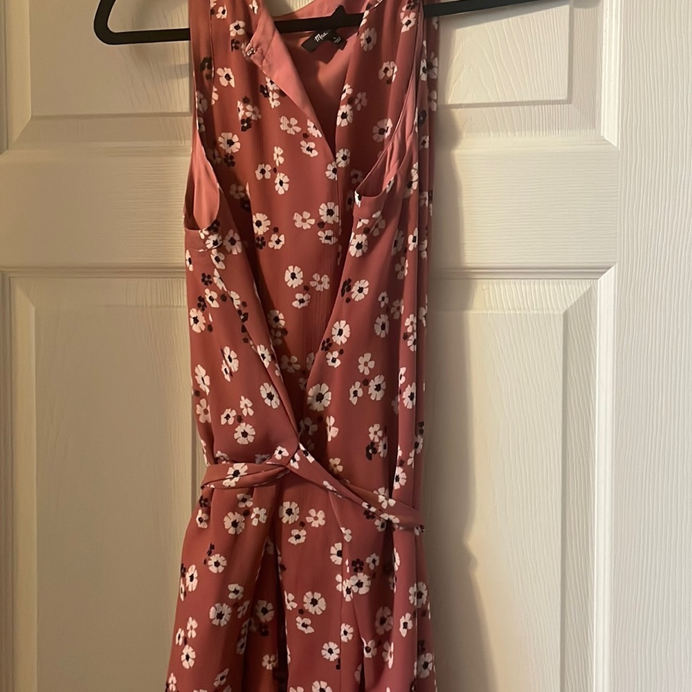 Madewell tie waist floral maxi dress